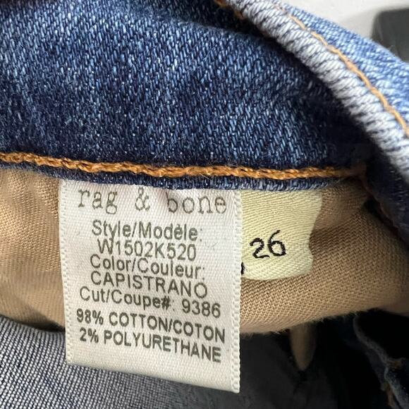 Women's Rag & Bone Skinny Jeans mid rise Capistrano Distressed 26 - Picture 5 of 7